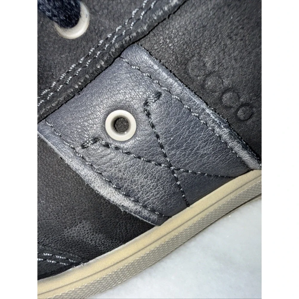 Ecco Shoes Men‎ US 13 Black Leather Oxford Lace Up Shoes Sneaker Driving Shoe